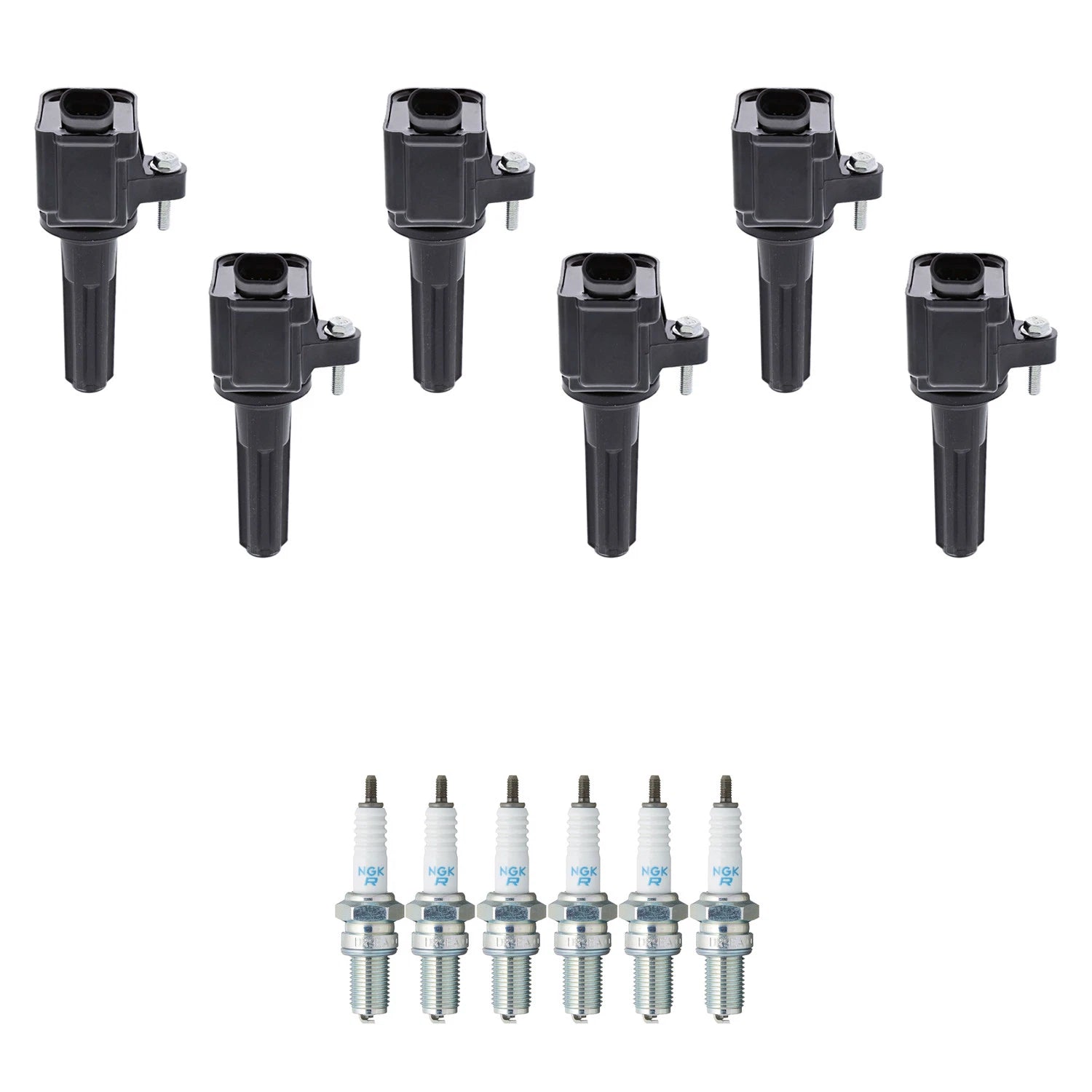 Set of 6 Ignition Coils & NGK Iridium Spark Plugs for Envoy Trailblazer (2002–2009)