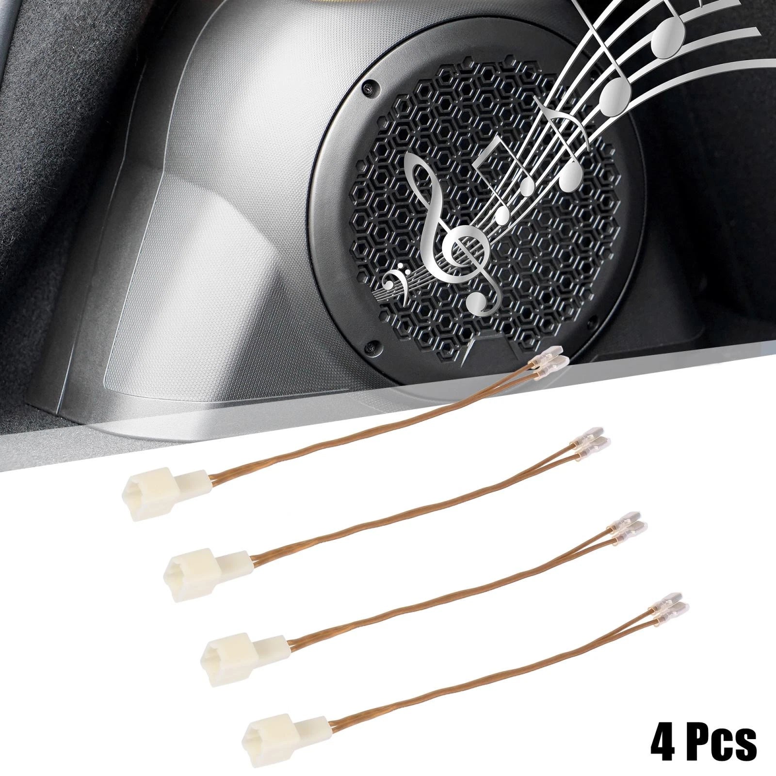 Set of 4 Car Speaker Connector Wire Harness Plug for Nissan Infiniti