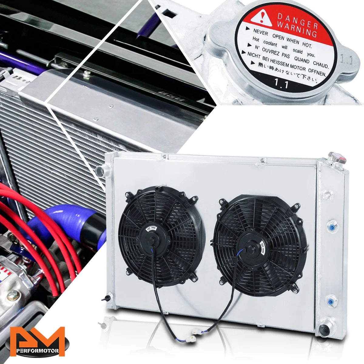2-Row Radiator w/Fan Shroud for Chevy/GMC C/K Pickup Suburban (1981–1986)