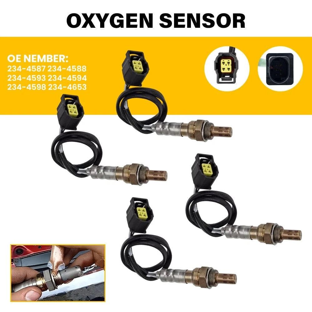 4x Oxygen Sensor for Jeep Wrangler (2001–2018)