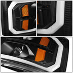 LED DRL Sequential Signal Projector Headlight Lamps for Silverado 1500 (2007–2014)