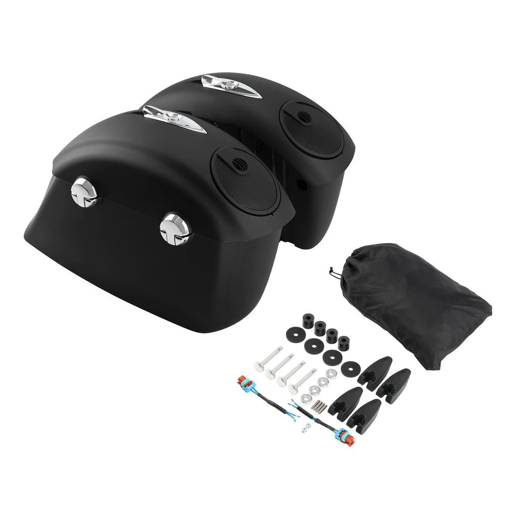 Matte Black Hard Saddlebag Audio Lid for Indian Chieftain (2014–2018)
