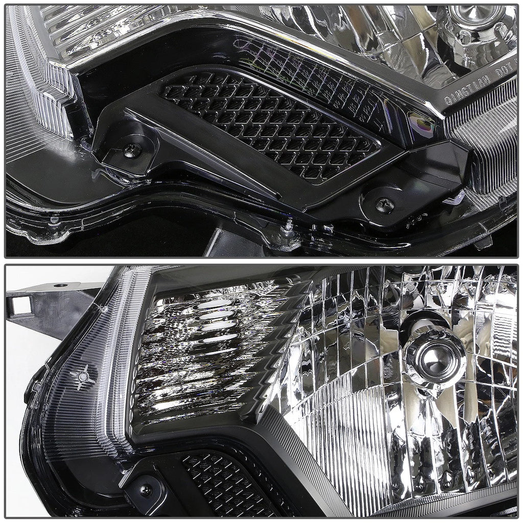 Pair of Black Amber Signal Headlight Lamps for Toyota Tacoma (2012–2015)