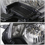 Pair of Black Amber Signal Headlight Lamps for Toyota Tacoma (2012–2015)