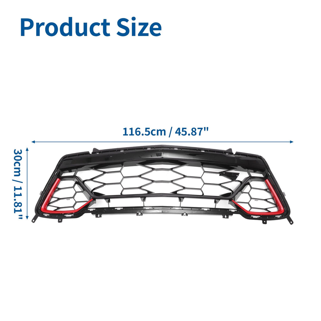 Front Lower Bumper Grille for Chevrolet Camaro (2017–2018) 22812881, 22812882 Black