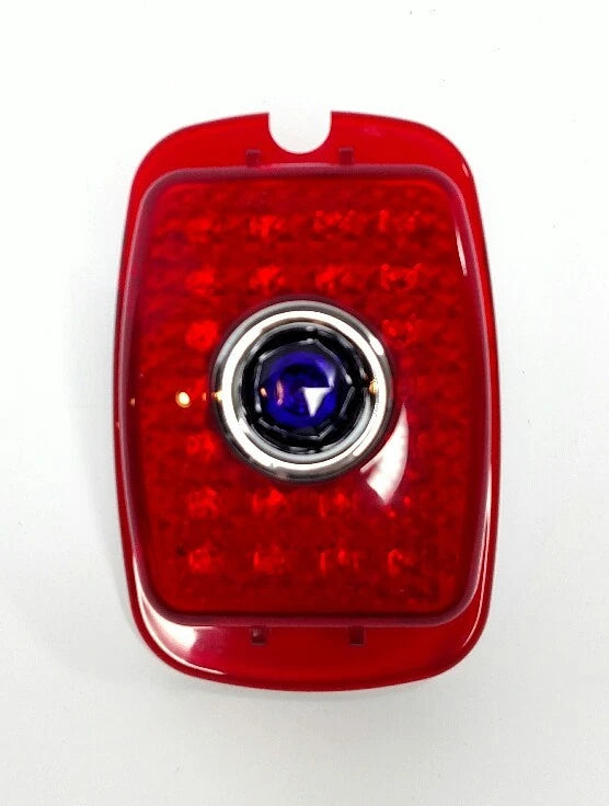 LED Tail Lights Left Right Blue Dot Replacement for 1937-1938 Chevy Car (Qty 2)