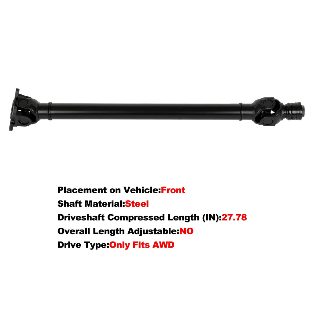 Front Drive Shaft Propeller for BMW X5 X6 E70 E71 E72 (2007–2010) 705mm AWD