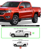Running Boards 6-Inch Black for Chevy Colorado GMC Canyon (2015–2026)