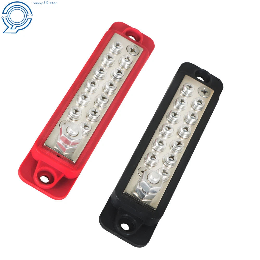 Set of 2 Power Distribution Blocks for Busbar 180A 12V DC