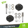 Set of 4 Trailer Hub Kit with Square Spindle and Bearing Kit for Trailer
