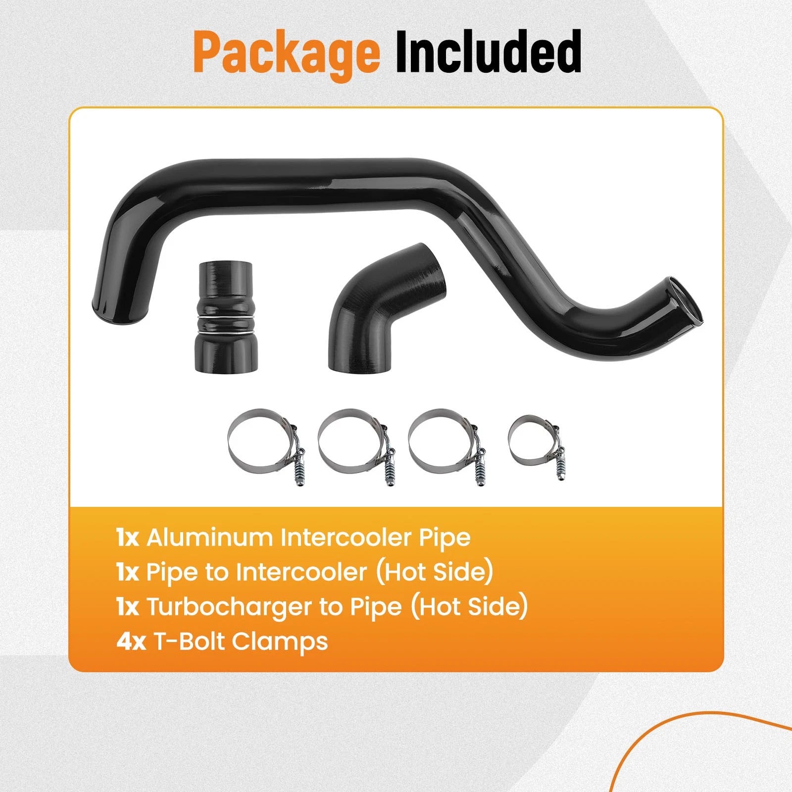 Hot Side Intercooler Pipe Kit for GMC Chevy Duramax 6.6 LLY LBZ LMM (2004–2010)