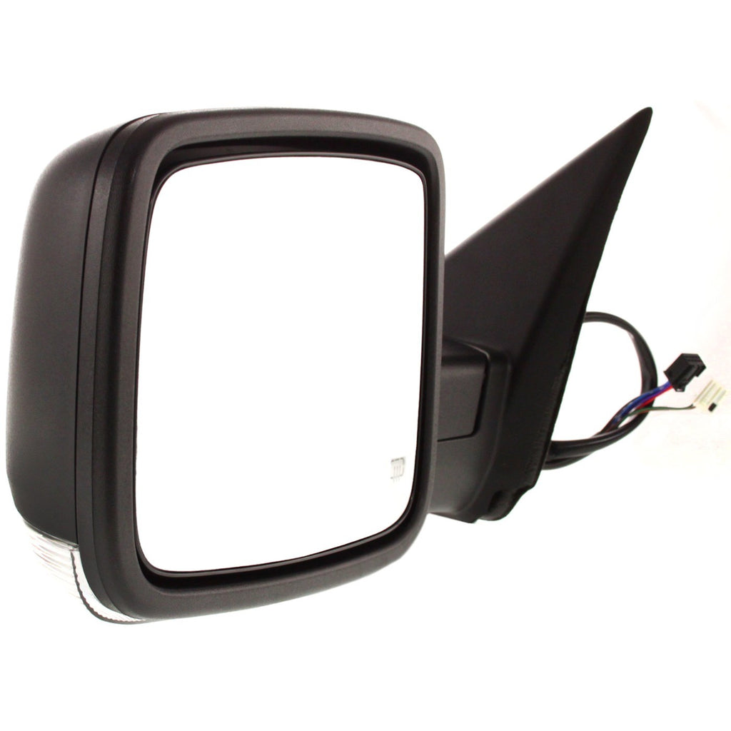 Driver Side Mirror for Ram 1500 (2011–2012) with Signal Light, Textured Black