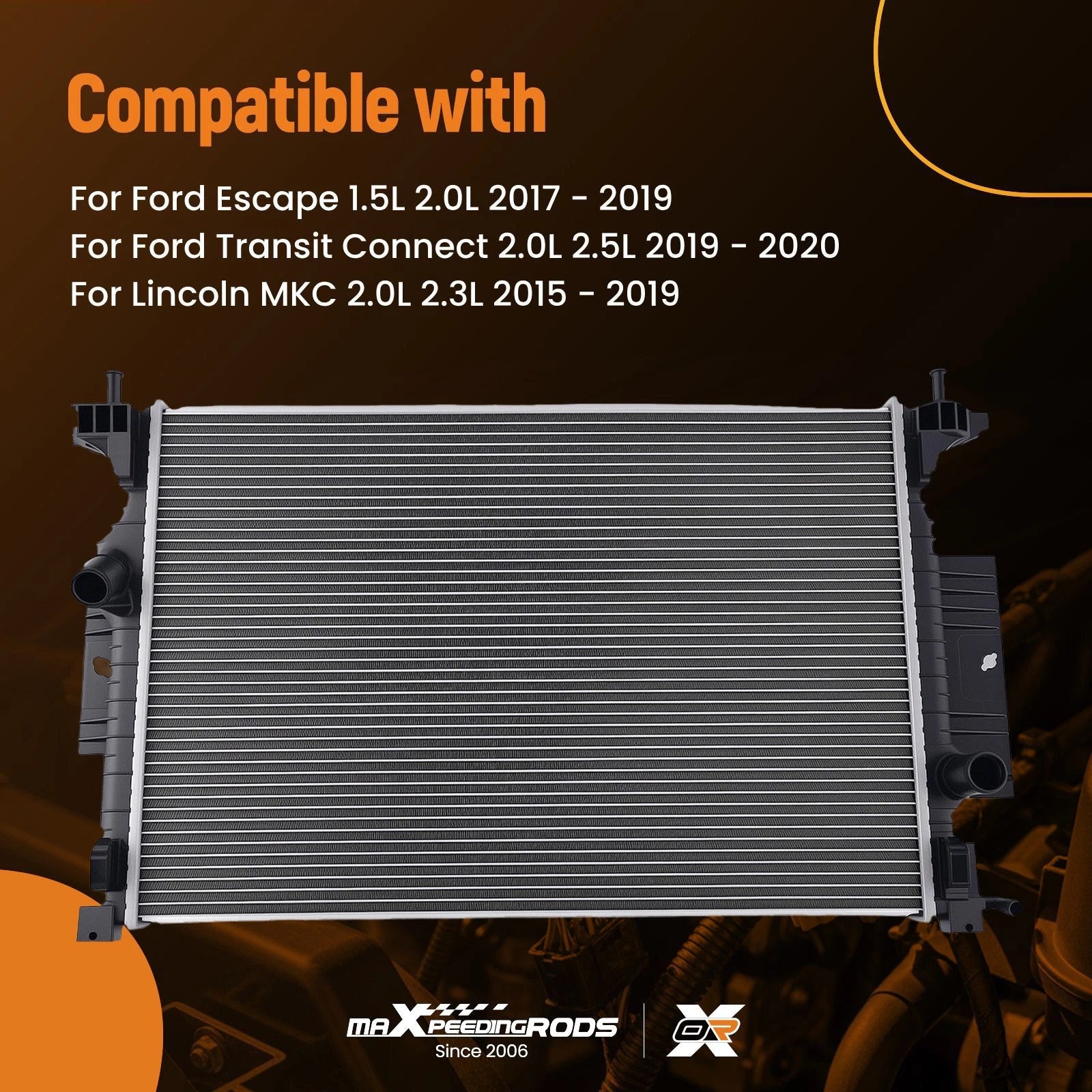 Radiator for Ford Transit Connect (2019–2020) 2.0L 2.5L Cooling Part