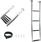 4 Steps Stainless Telescoping Boat Ladder for Pontoon (Marine)