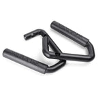Black Textured Front Grab Bar Handles for 07-17 Jeep Wrangler JK/JKU