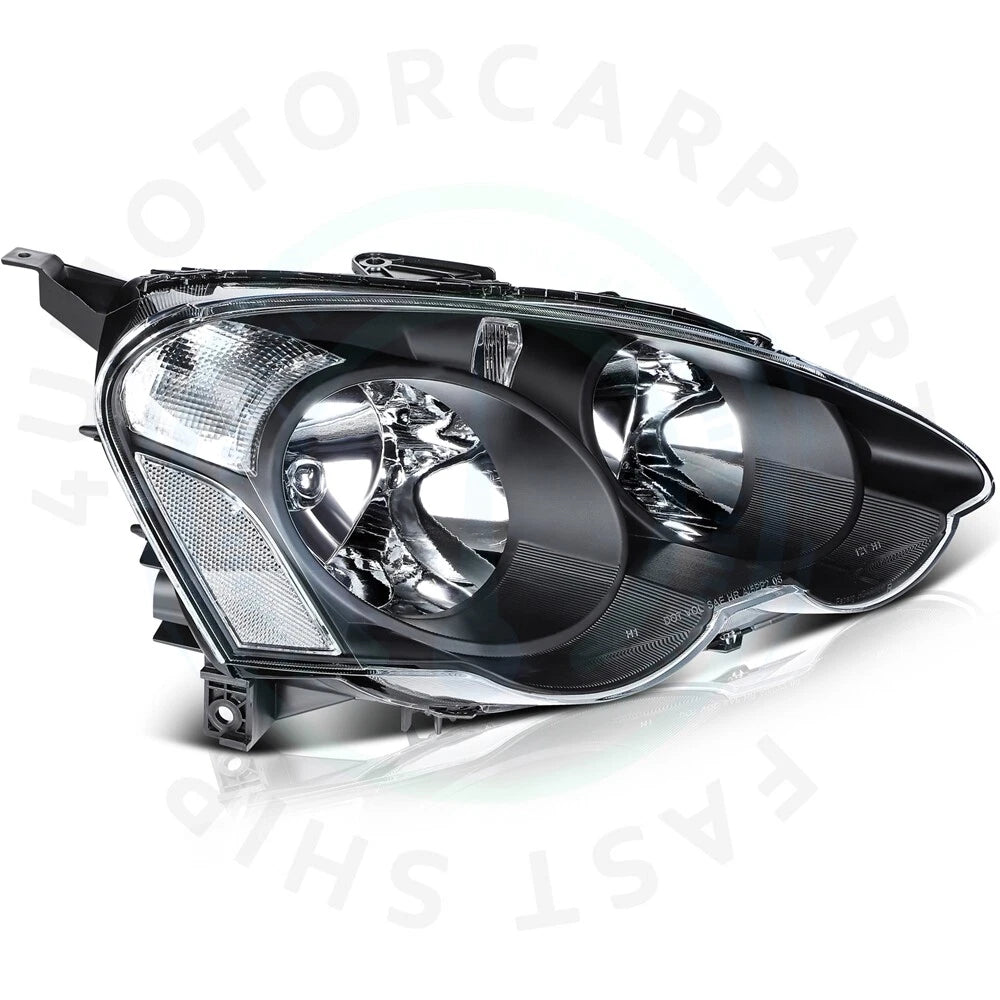 Set of 2 Black Housing Headlights Assembly for Acura RSX (2002–2004)