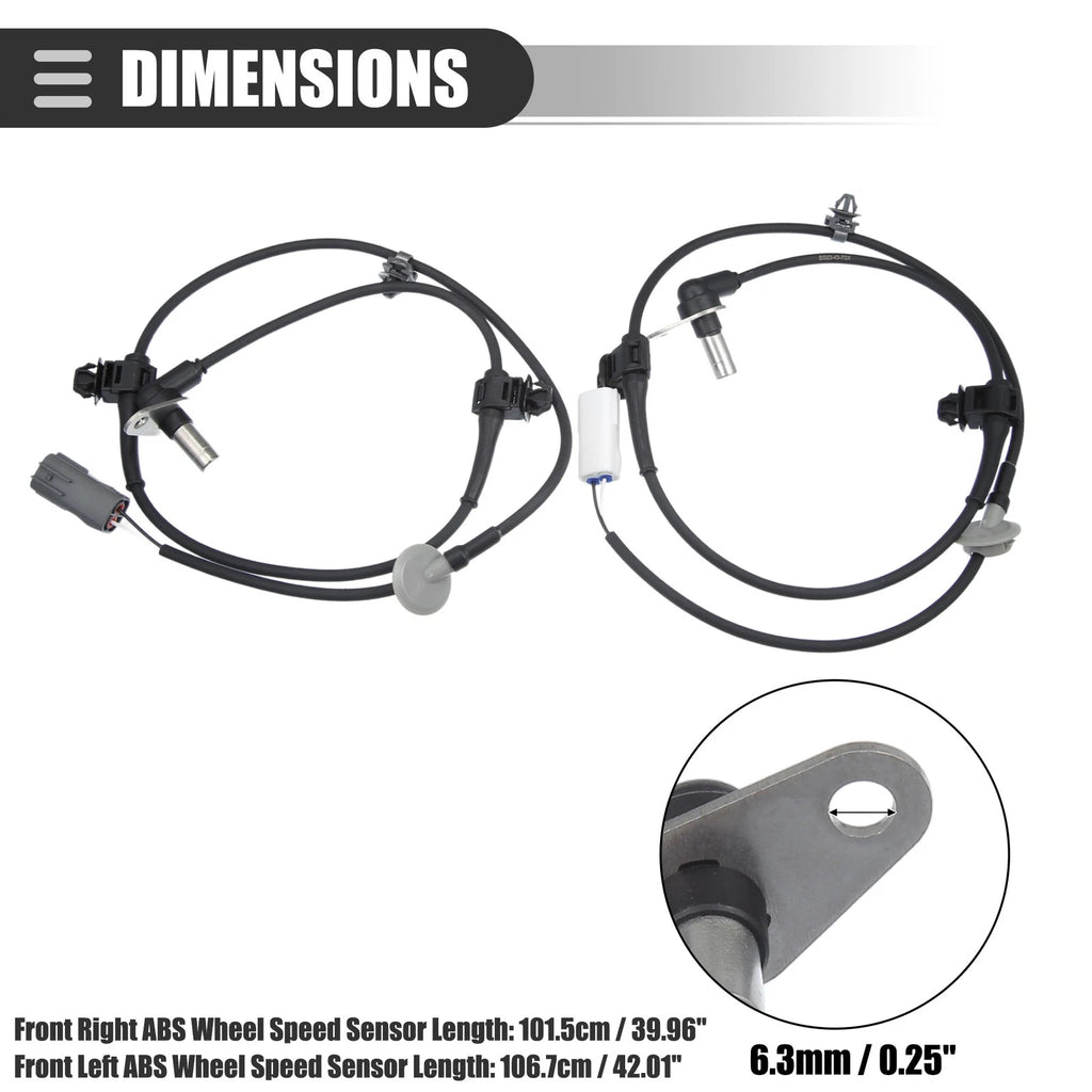 1 Pair ABS Wheel Speed Sensor for Mazda CX-7 (2007–2012) NO.57455S84A52