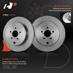 Set of 2 Rear Disc Brake Rotors for Subaru BRZ (2017–2020) Toyota 86 (2019–2020)