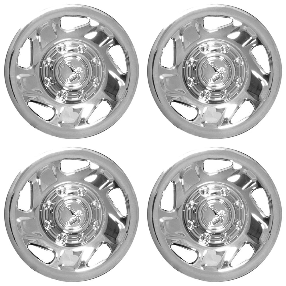 16' 5 Directional Spoke Push-on Chrome Wheel Cover Hubcaps - XIEUH219