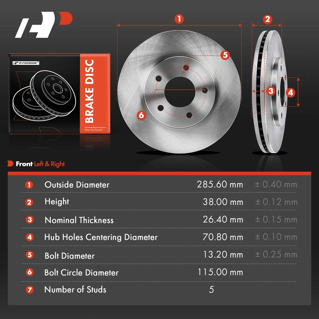 Front Disc Brake Rotors for Buick Regal (1995-1996)