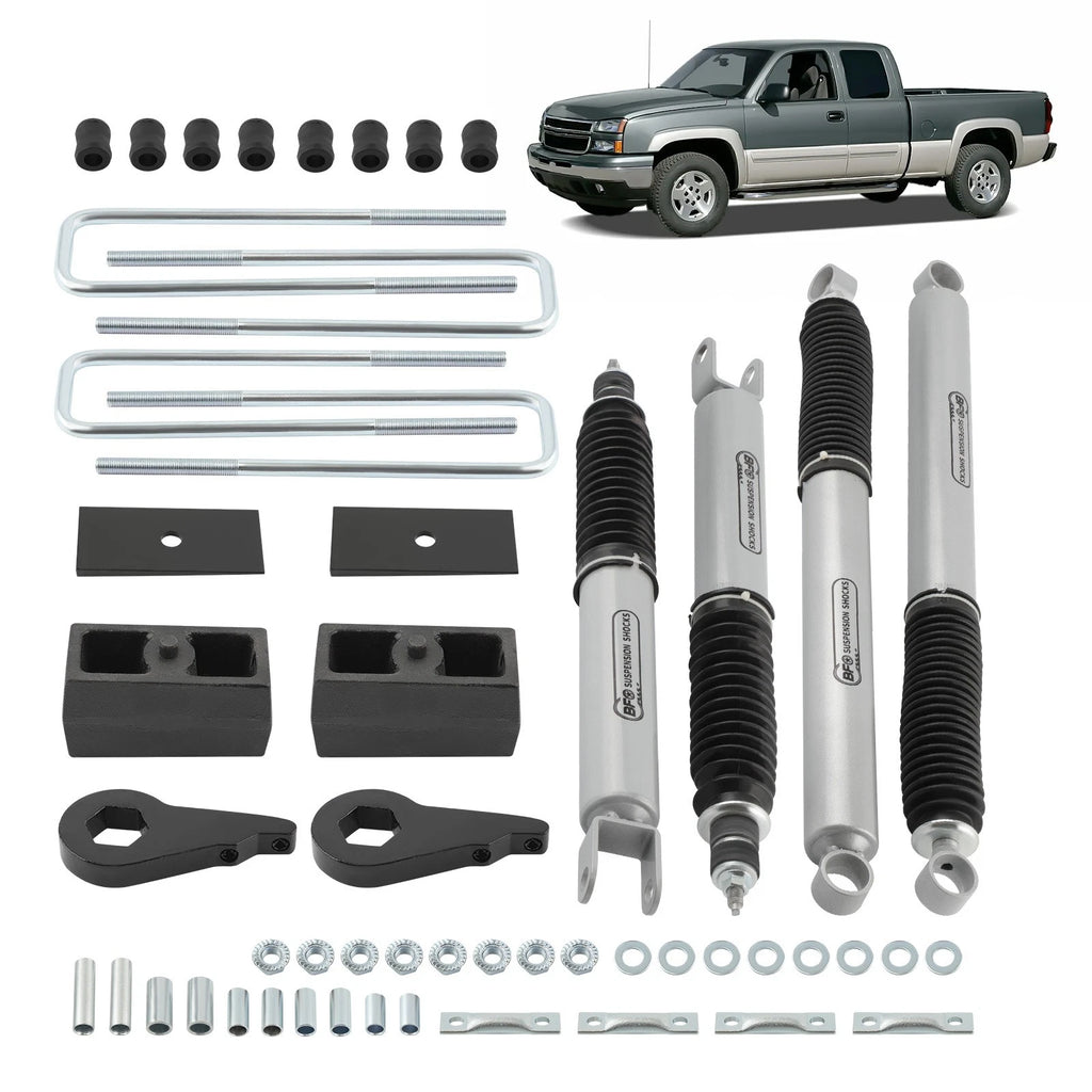 3" Front & Rear Leveling Lift Kit for Chevy Silverado GMC Sierra 1500 (1999–2006)