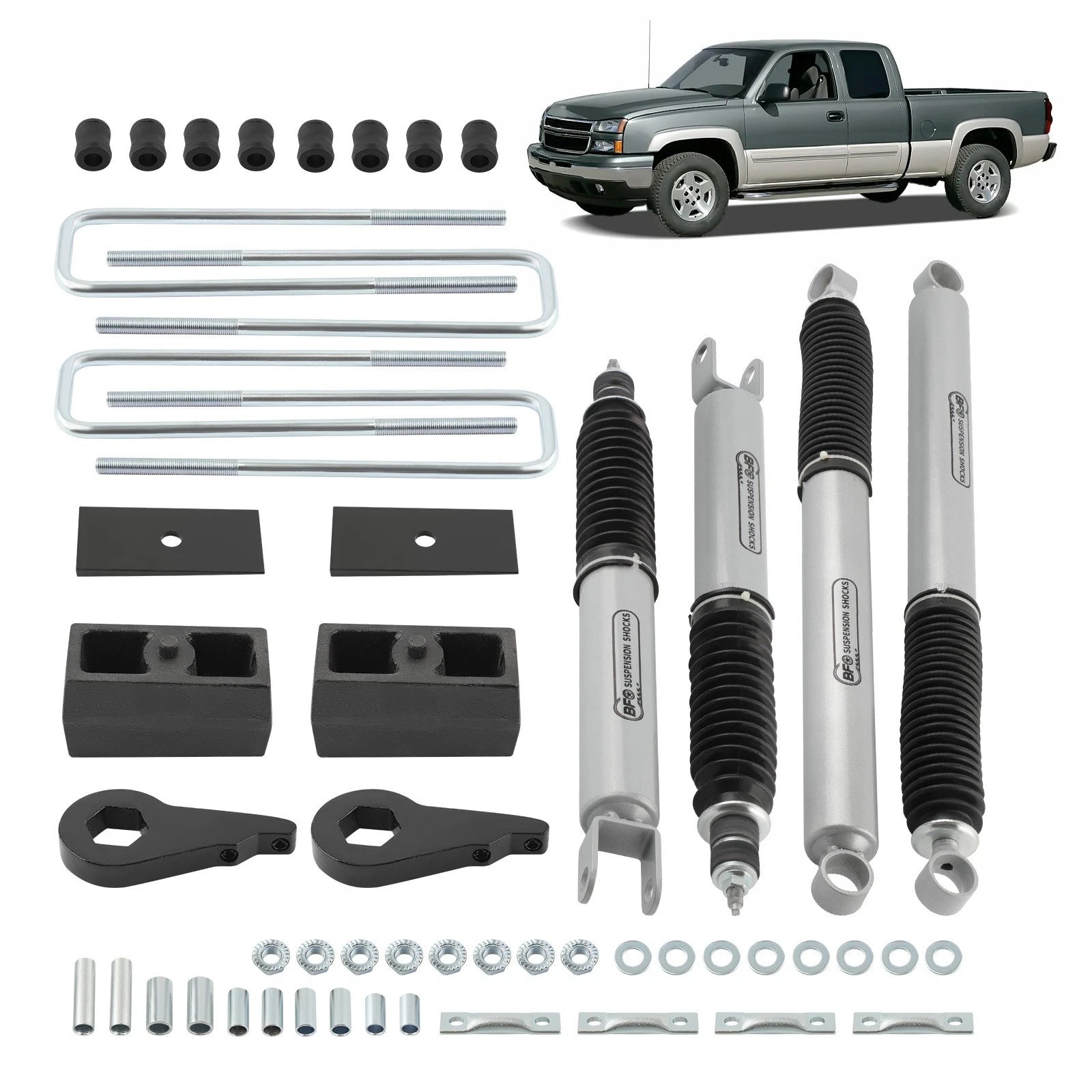 3" Front & Rear Leveling Lift Kit for Chevy Silverado GMC Sierra 1500 (1999–2006)