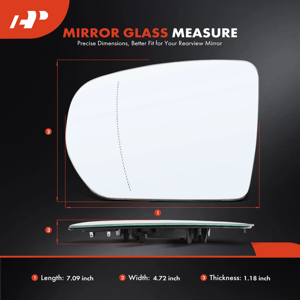 Heated Driver Power Mirror Glass for Mercedes-Benz C180 C43 AMG
