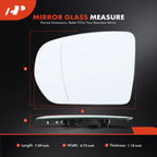 Heated Driver Power Mirror Glass for Mercedes-Benz C180 C43 AMG
