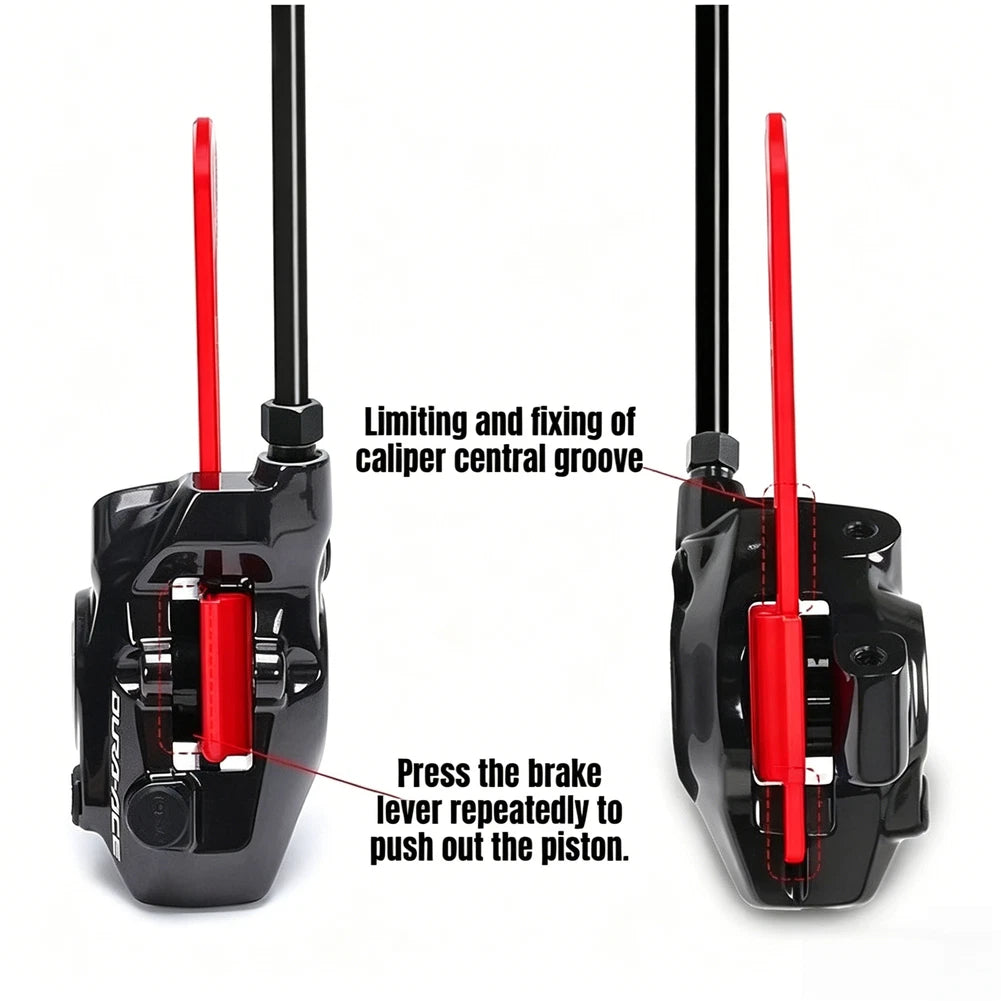 Rotating Brake Pad Spreader Tool for Bicycle Caliper Piston Adjustment