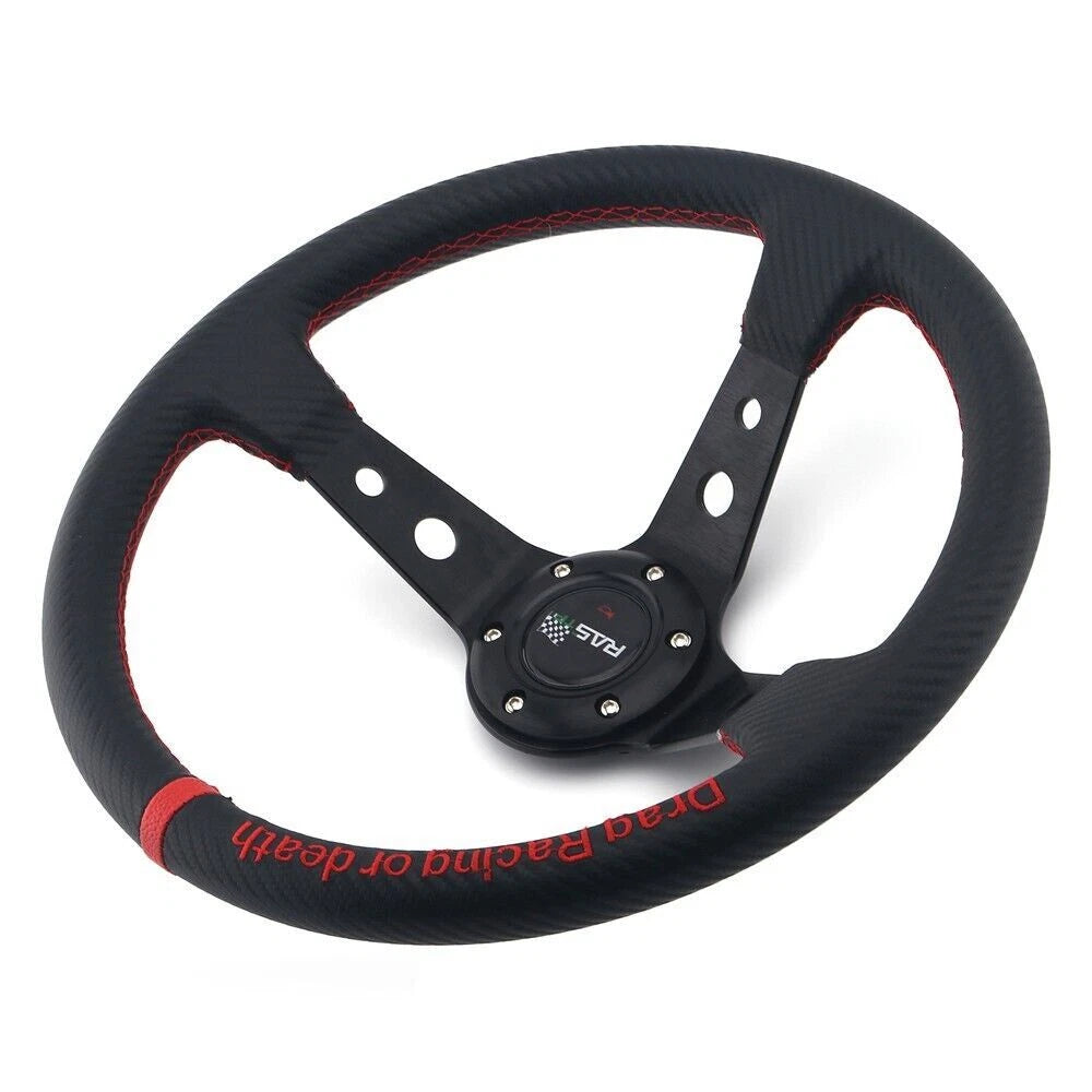 14" Racing Steering Wheel with Quick Release Hub Adapter