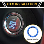 Engine Start Stop Button Switch Knob Cover Ring for Ford Maverick (2022) Blue