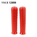 Set of 2 Non-Slip Rubber Handles for Wheelbarrow Red Round Tubes