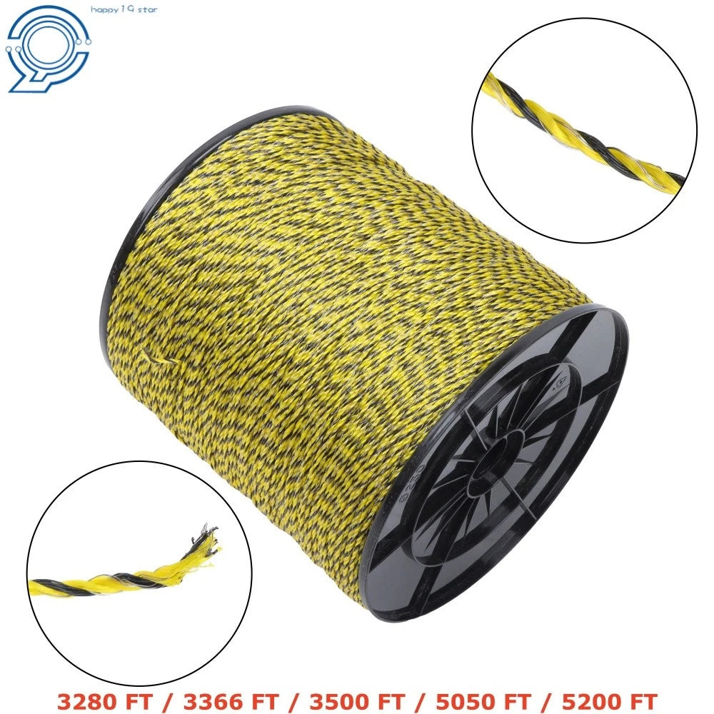 Electric Fence Polywire 6 Stainless Steel Strands for Reliable Conductivity