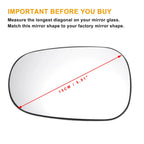 Left Side Heated Convex Mirror Glass for Nissan Micra (2002–2009)