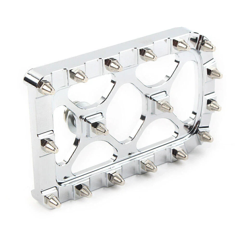 Chrome MX Style Large Brake Pedal Pad Cover for Harley Electra Glide Softail