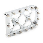 Chrome MX Style Large Brake Pedal Pad Cover for Harley Electra Glide Softail