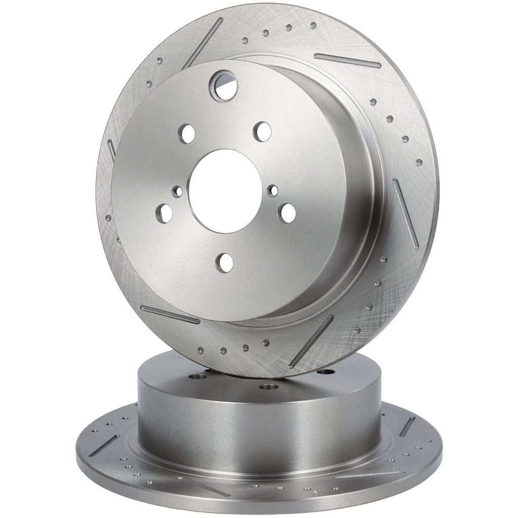 Rear Drilled Slotted Brake Rotors for Subaru Crosstrek Impreza (2012–2014)