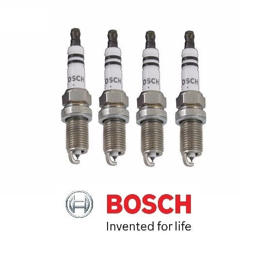 Set of 4 Bosch FR7KPP33 Spark Plugs for VW Audi 1.8T (Exact OE)