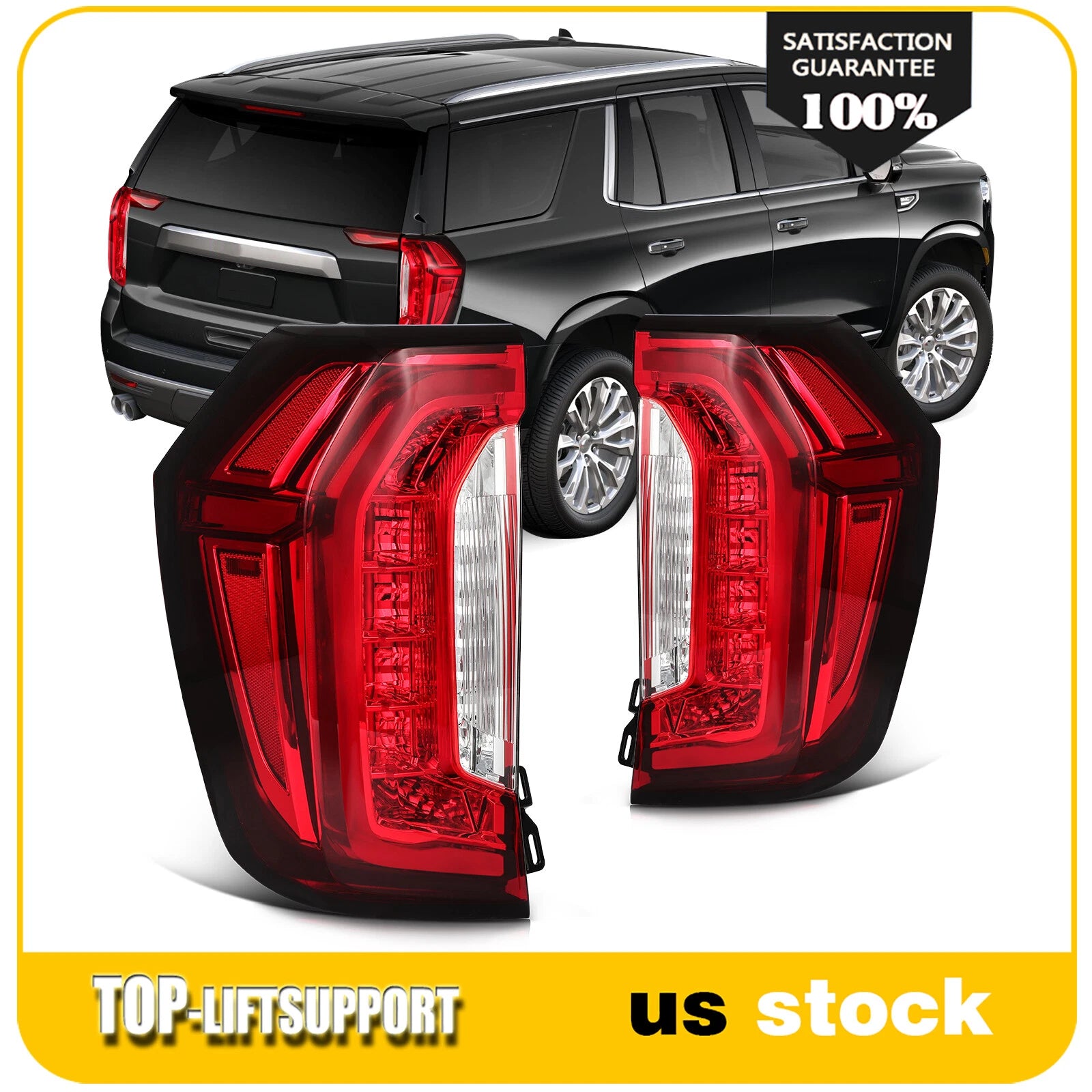 Pair LED Tail Light Assembly for GMC Yukon Yukon XL (2021–2024)