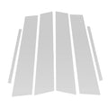 6 Pcs Door Pillar Window Trim for Lexus ES (2019–2022) Silver Tone