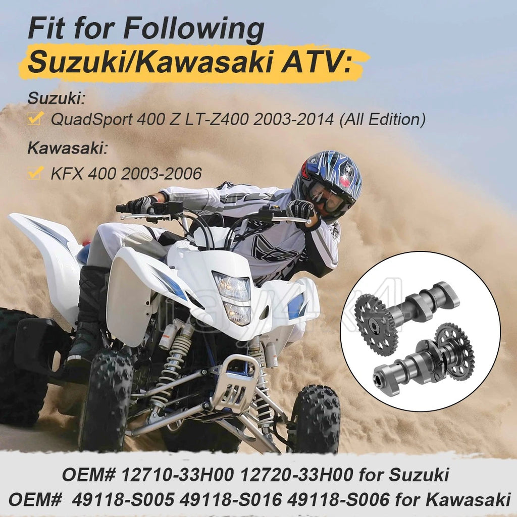 Intake & Exhaust Timing Camshaft for Suzuki Quadsport Z400 LTZ400 (2003–2014)