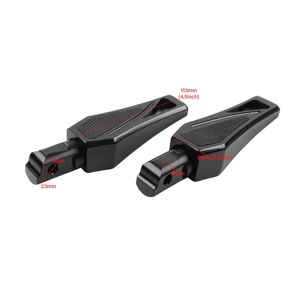 Mini Foot Pegs for Harley Softail Street Bob (2018-2023) Black