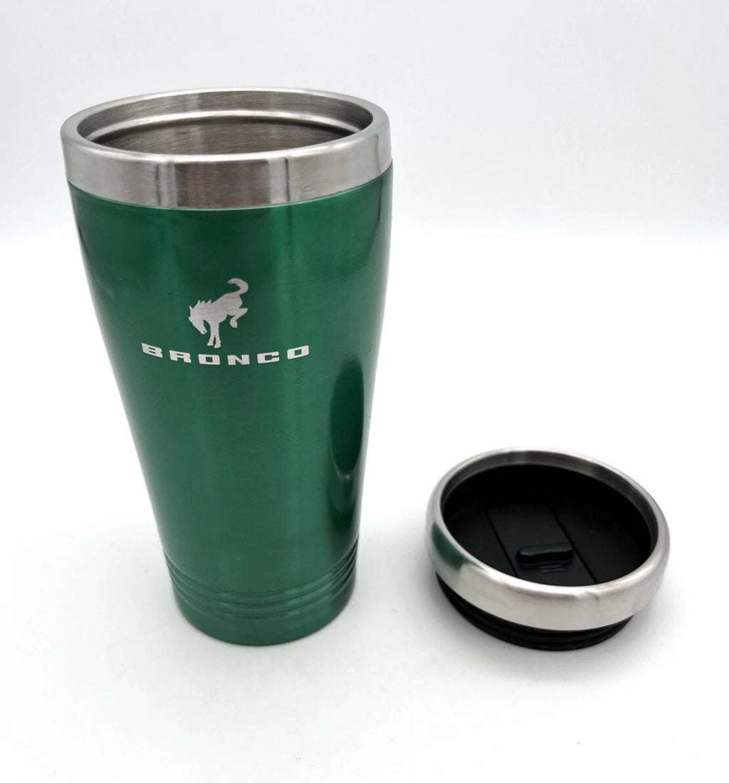 Travel Coffee Mug Tumbler Green Stainless Steel for Ford Bronco (2021–2022)