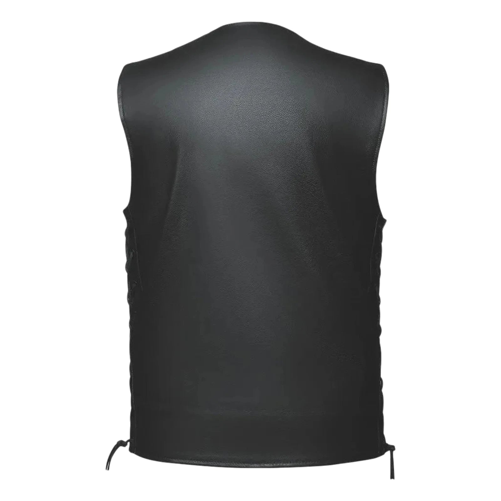 Leather Gun Pocket Motorcycle Vest for Rifleman (2XL)