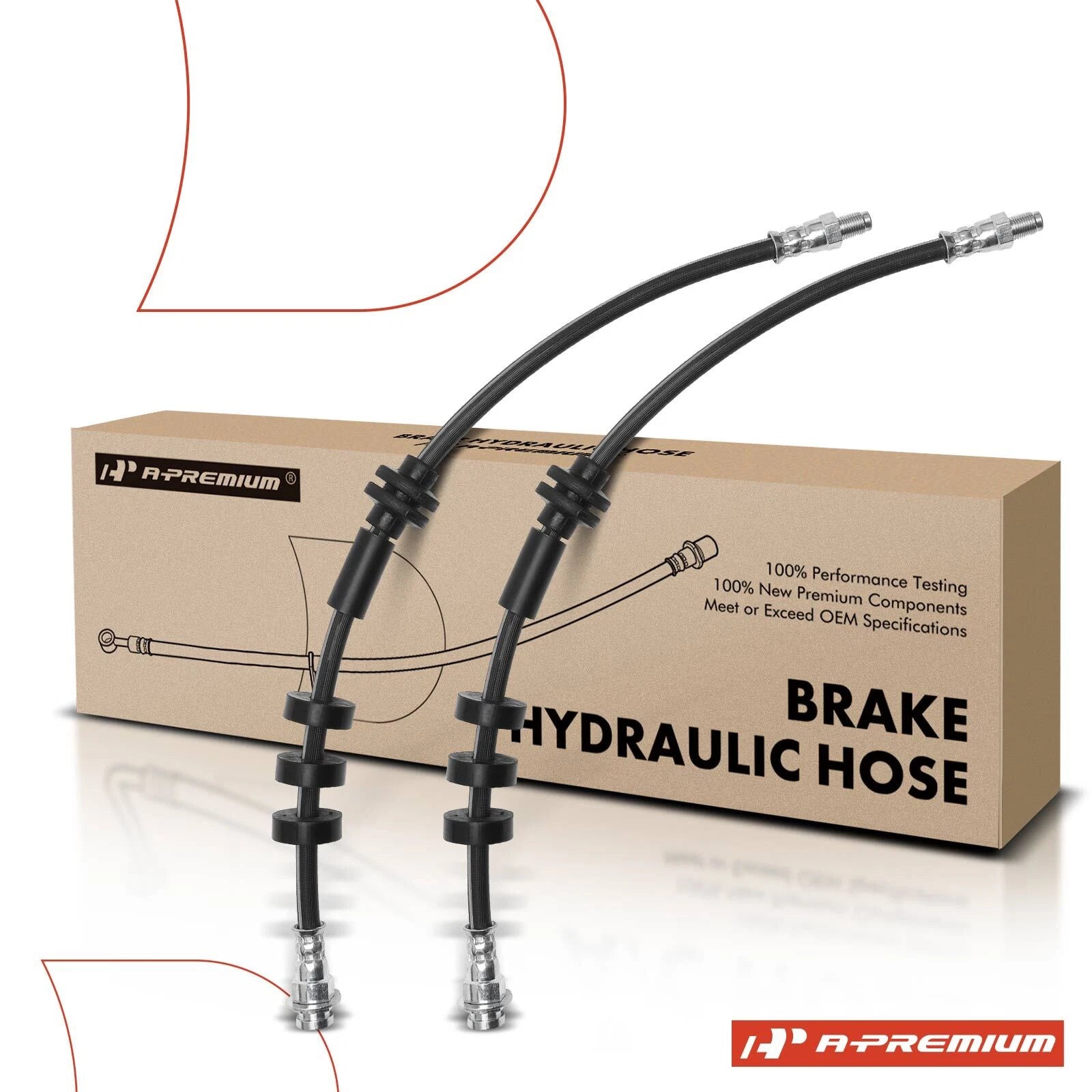 2X Front Brake Hydraulic Hose for Jeep Cherokee (2014–2019)