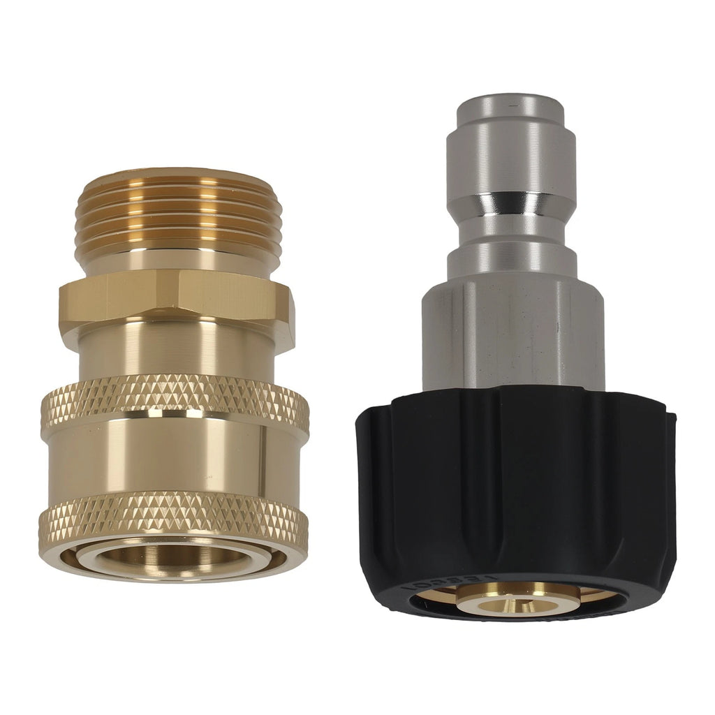 M22-14mm to 3/8" Quick Connect Pressure Washer Fitting 5000PSI Brass