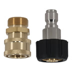 M22-14mm to 3/8" Quick Connect Pressure Washer Fitting 5000PSI Brass