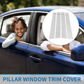 Set of 4 Door Pillar Window Trim for Toyota Highlander (2008–2013) Chrome