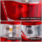 Chrome Red Driver Left Tail Light Assembly for Ford F-150 (2021–2023)