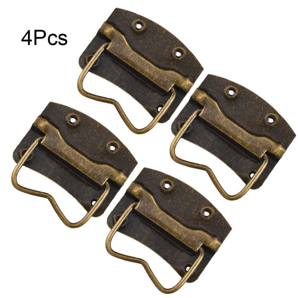 4X Vintage Pull Handle Knobs for Suitcase Toolbox Jewelry Box
